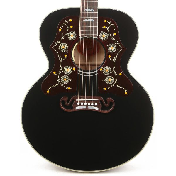 Gibson SJ-200 Ebony Double-Pickguards Acoustic-Electric Made 2 Measure Online Sale