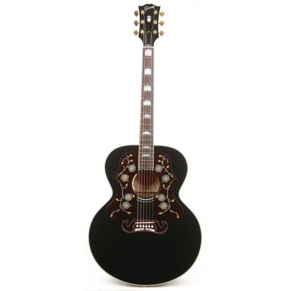 Gibson SJ-200 Ebony Double-Pickguards Acoustic-Electric Made 2 Measure Online Sale