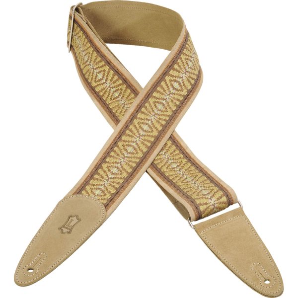 Levy s MSJ2-005 Jacquard Weave Guitar Strap Tan Sale