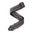 D Addario Auto Lock Guitar Strap 50BAL03 Black Padded Geometric For Sale