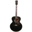 Gibson SJ-200 Acoustic-Electric Made 2 Measure Ebony Top Natural Back and Sides Sale