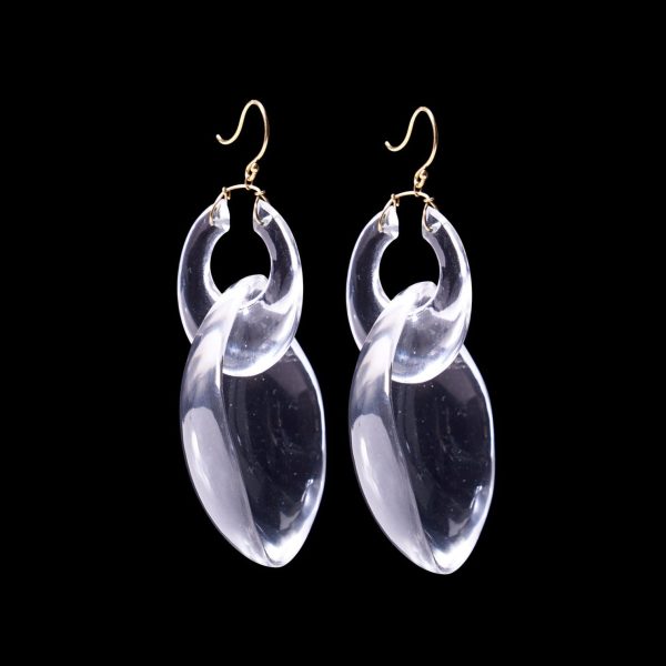 Big Gong Hand Cut Stone Earring Online Hot Sale