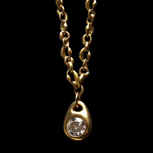 Diamond Locket Charm Pendant on  Handmade Chain Necklace Online Sale