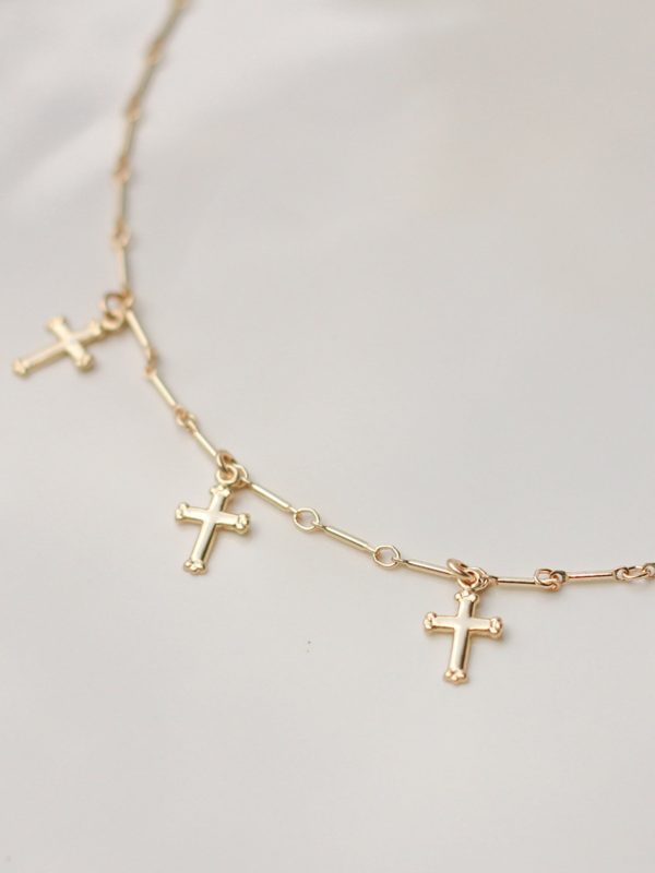 Five Crosses Choker Necklace Supply