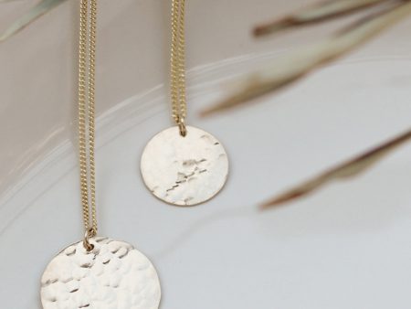 Big Hammered Coin Necklace Supply