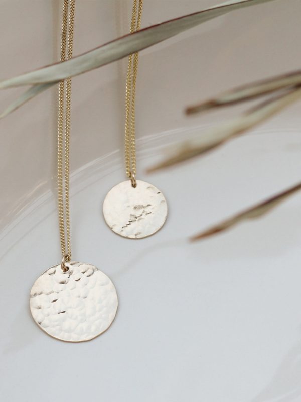 Big Hammered Coin Necklace Supply