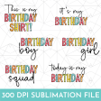 Mega Birthday Sublimation Bundle Sale