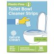 Nature Clean Natural Toilet Bowl Cleaner Strips 36 count, Non-Toxic Plastic-Free Packaging, Eco-Friendly & Septic Safe Toilet Cleaner Strips, Biodegradable Cleaning Strips Remove Stain & Odors, Refresh Toilets & Bathroom. No Bleach, No Chlorine. No Splash Online