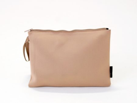 OVERSIZED WRISTLET POUCH TAN For Discount