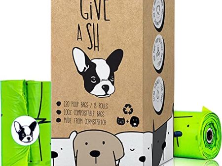 Certified Compostable Dog Poop Bags | 10% to Charity | Vegetable Based Dog Poop Bag | Eco Friendly and Earth Friendly dog waste bags | Leakproof And Zero Odor housebreaking + pet supplies (120 Bags) Hot on Sale