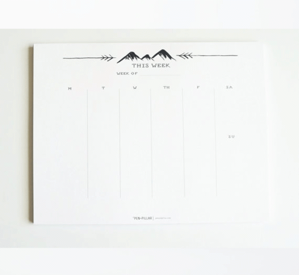 Weekly Notepad   Deskpad Supply