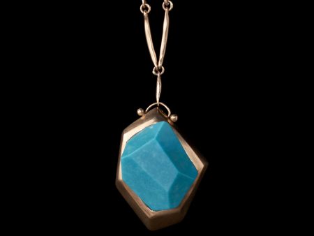 Turquiose Cast Line Pendant Necklace Online