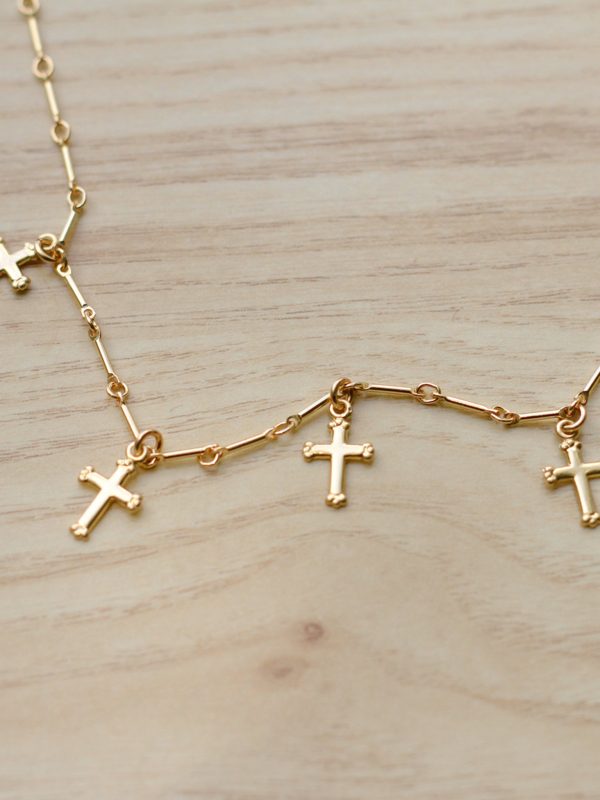 Five Crosses Choker Necklace Supply