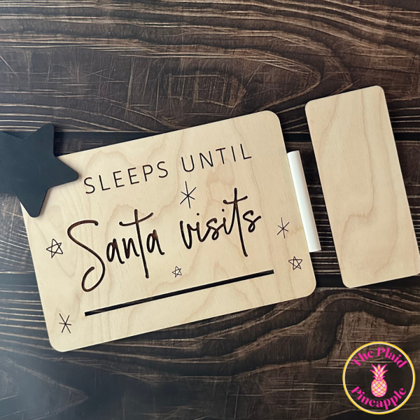 Sleeps Until Santa Visits Sign Online Sale