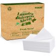 Poesie Laundry Detergent Sheets Eco-Friendly 160 Sheets Clear Plastic-Free Hypoallergenic Liquid Less Washing Sheets for Home Dorm Travel Camping & Hand Washing Clean No Waste Fresh Scent For Cheap