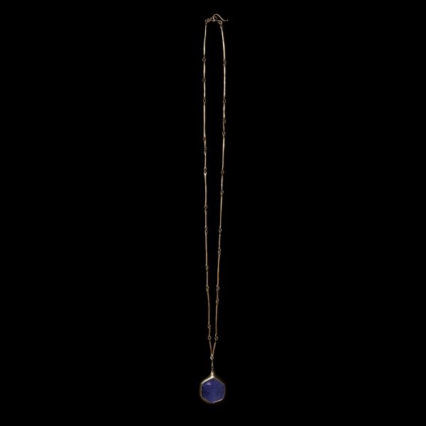 Tanzanite Cast Line Pendant Necklace For Cheap