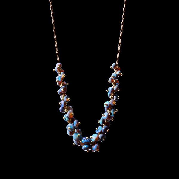 Opal Cluster Necklace Online Sale