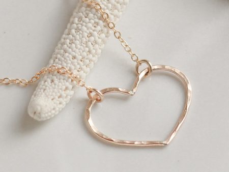 Hammered Heart Necklace Sale