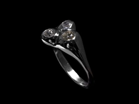 Triple Diamond Platinum Ring Online now