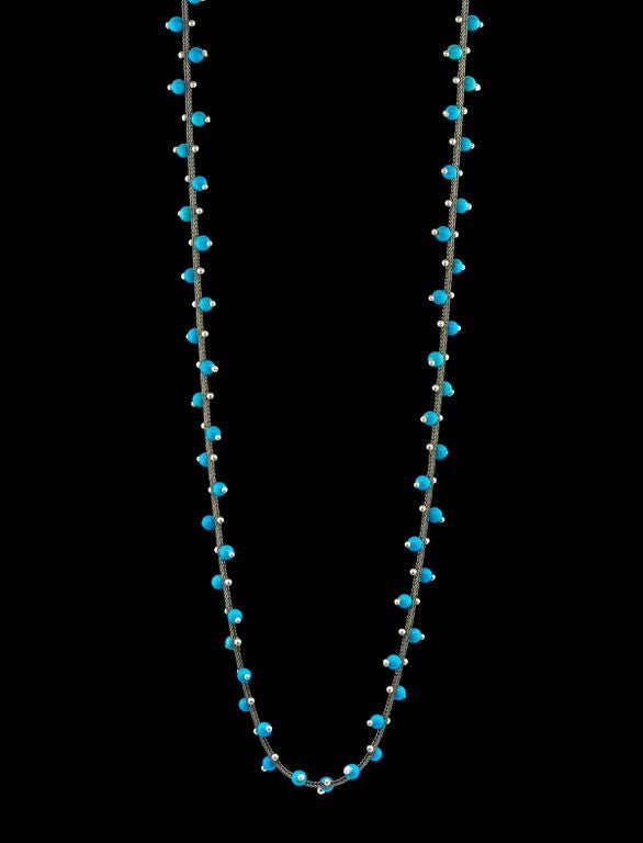 Double Studded Woven Chain Necklace Discount