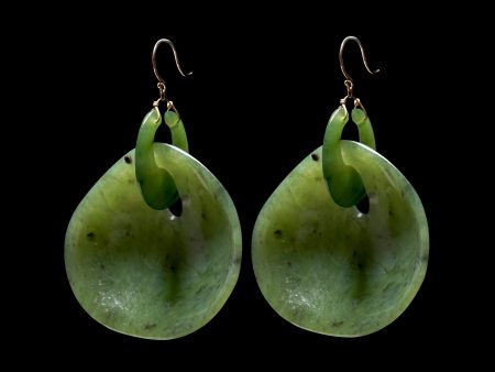 Big Gong Hand Cut Stone Earring Online Hot Sale