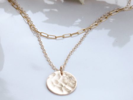 Hammered Coin Necklace Layering Set Supply