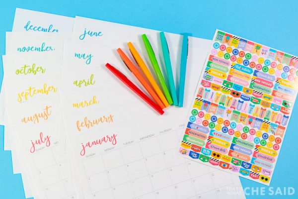 2025 Printable Calendar and Organization Bundle Supply