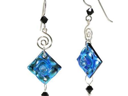 Spiral-Square Earrings on Sale