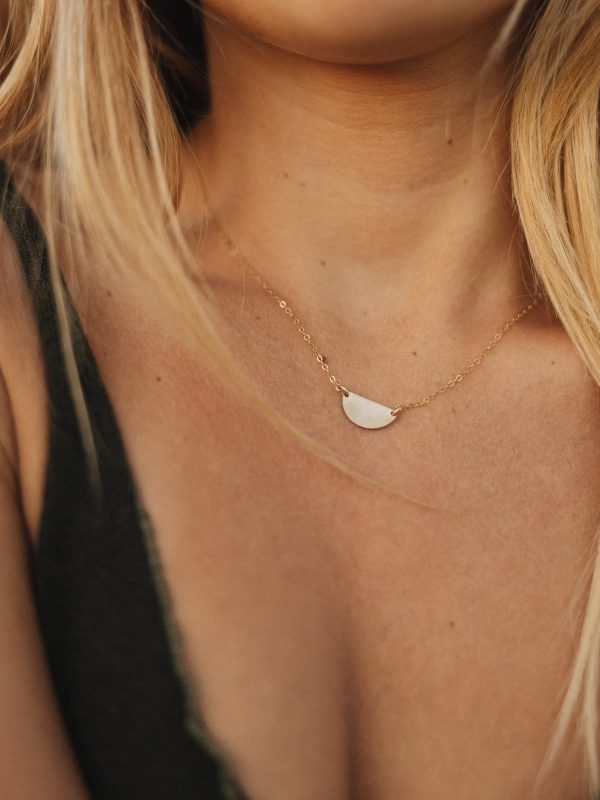 Half Moon Necklace Hot on Sale