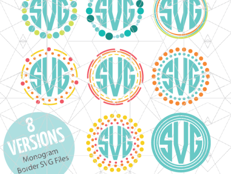 Circle Monogram Border Designs Bundle Discount