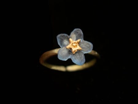 Forget Me Not Single Flower Adjustable Ring Cheap