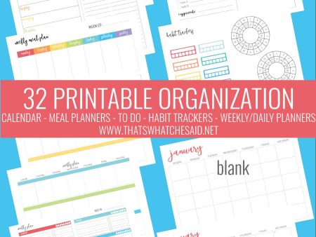 Printable Calendar and Organization Bundle Cheap