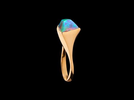 Triangular Opal Pyramid Ring For Sale