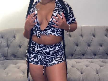 Zebra Short Set Online Hot Sale