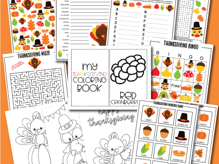 Printable Thanksgiving Activity Bundle on Sale