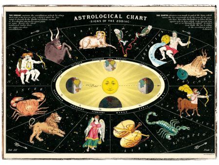 Astrological Chart (Signs of the Zodiac) Framed Poster For Sale