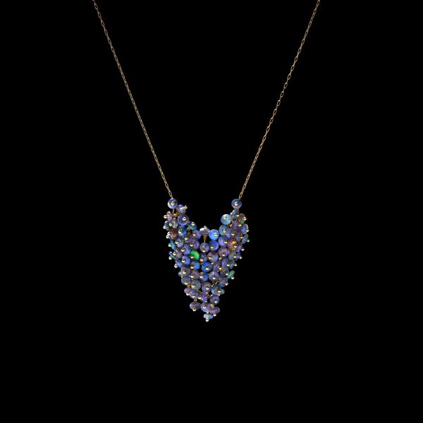 Beaded Black Opal Bib Necklace Online now