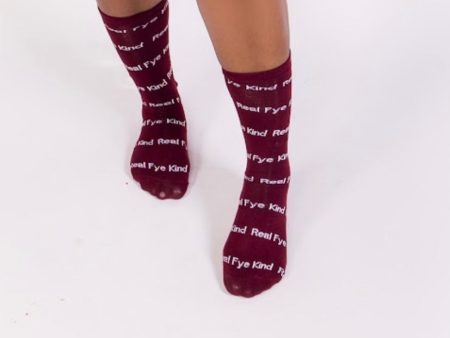 Burgundy Logo Varsity SOCKS Online Sale