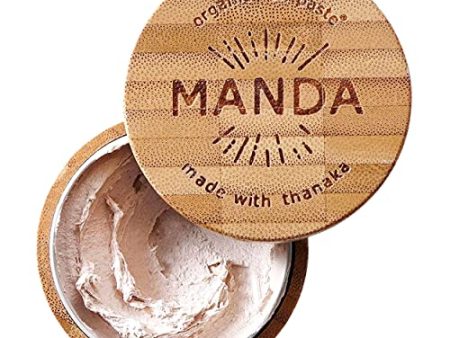 MANDA Organic Sun Paste - Natural, Reef & Ocean Safe - SPF 50 Sunscreen - Thanaka & Organic Ingredients for Active Lifestyles - Surfers, Hikers, Cyclists, Athlete Sunblock paste - 1.4oz Supply