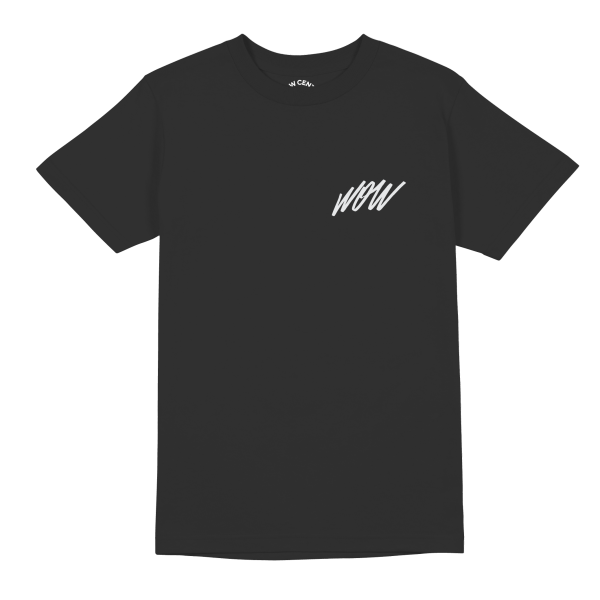 WOW Lettering Short-Sleeve Tee For Cheap