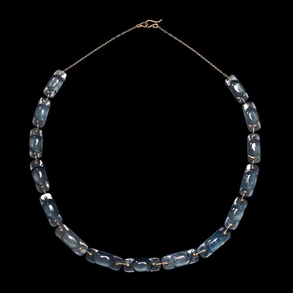 Hand Cut Stone Tiles Necklace Online Sale