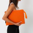 OVERSIZED WRISTLET POUCH BURNT ORANGE For Sale