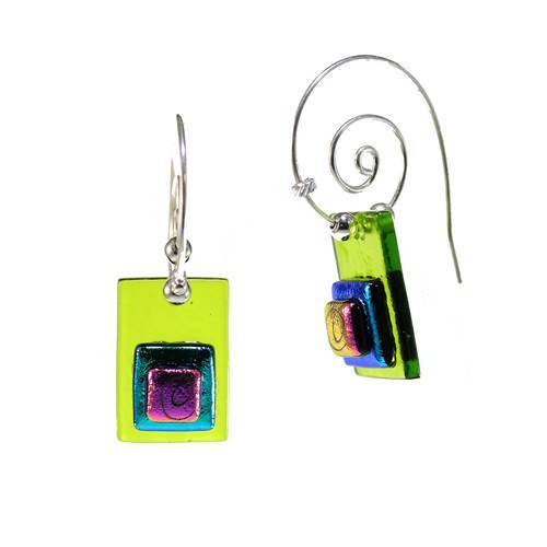 Stacked Squares Earrings Discount