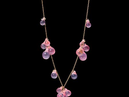 Multi Cluster Hand Cut Stone  Bubble  Necklace For Discount