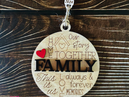 Family Word Art Ornament Discount