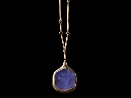 Tanzanite Cast Line Pendant Necklace For Cheap