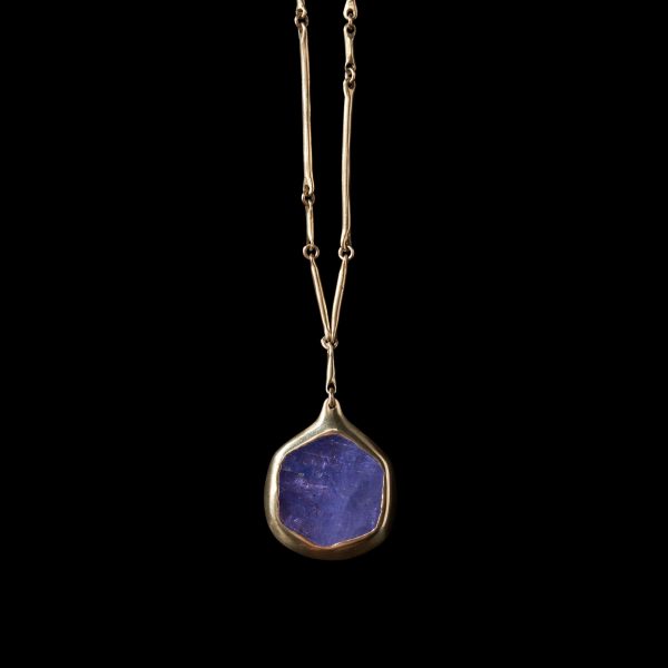 Tanzanite Cast Line Pendant Necklace For Cheap