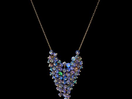 Beaded Black Opal Bib Necklace Online now