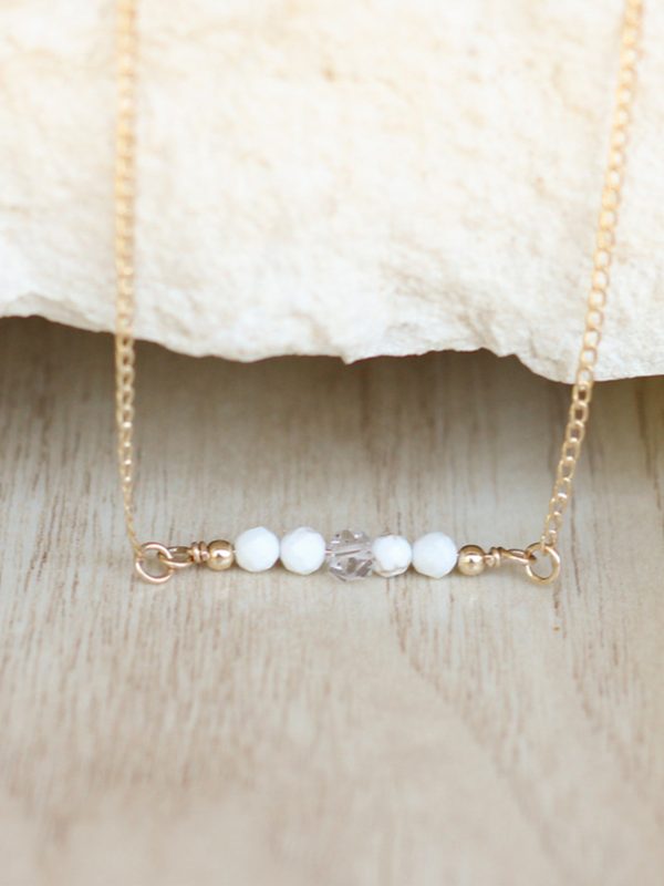 Howlite Herkimer Necklace Discount