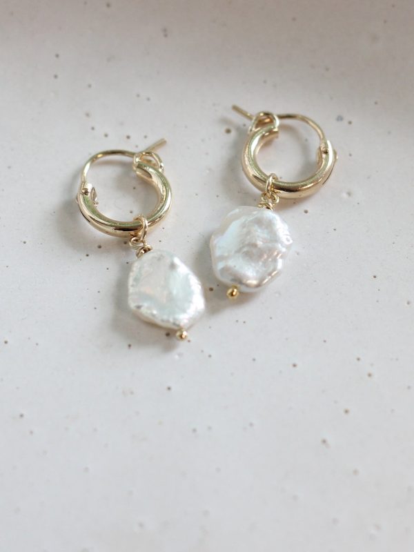 Mermaid Pearl Hoop Earrings Online Hot Sale